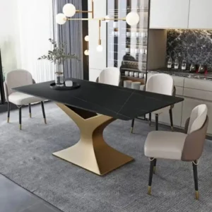 Sajosamaan 27 black marble top dining table